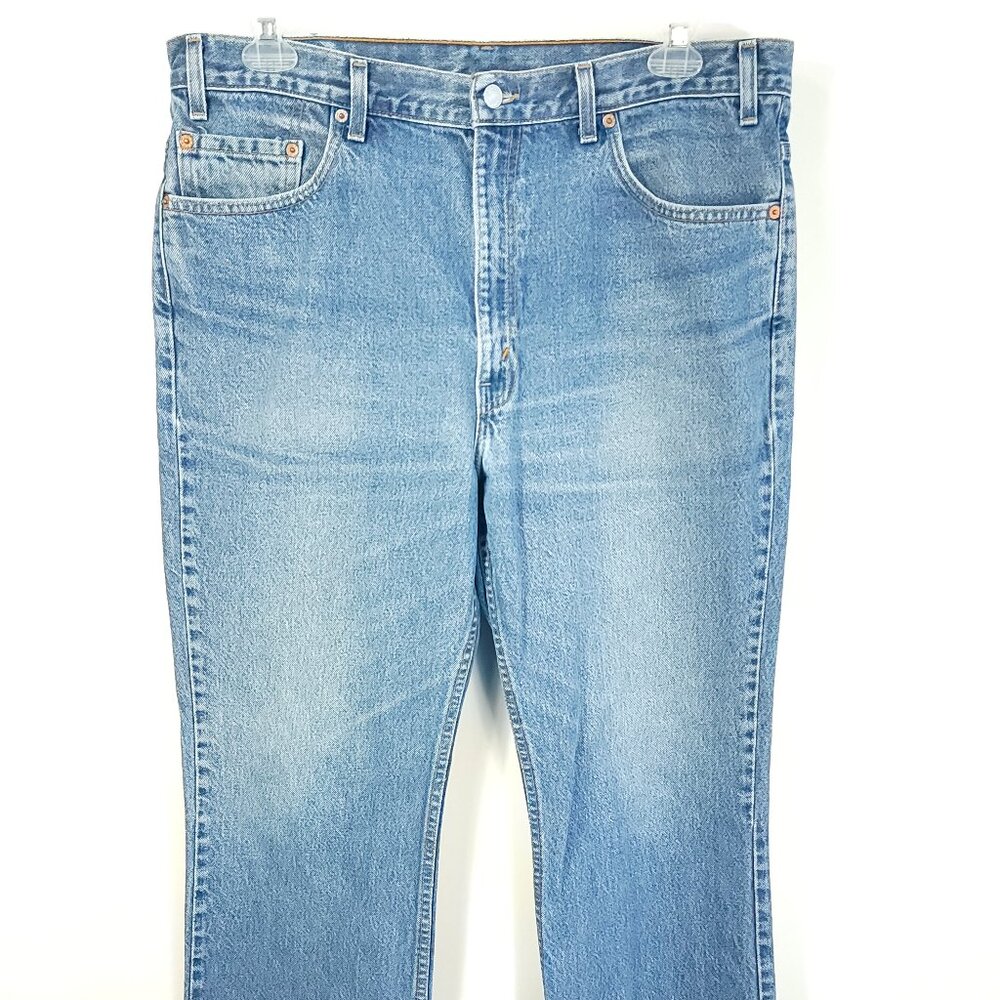 Vtg Levis 517 Mens 40x32 Blue Denim Jeans Boot Cut Distressed USA 90s